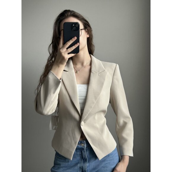 NWT Good American Cropped Blazer Size 2 – Tie Open Back Statement Jacket Modern - Picture 1 of 9